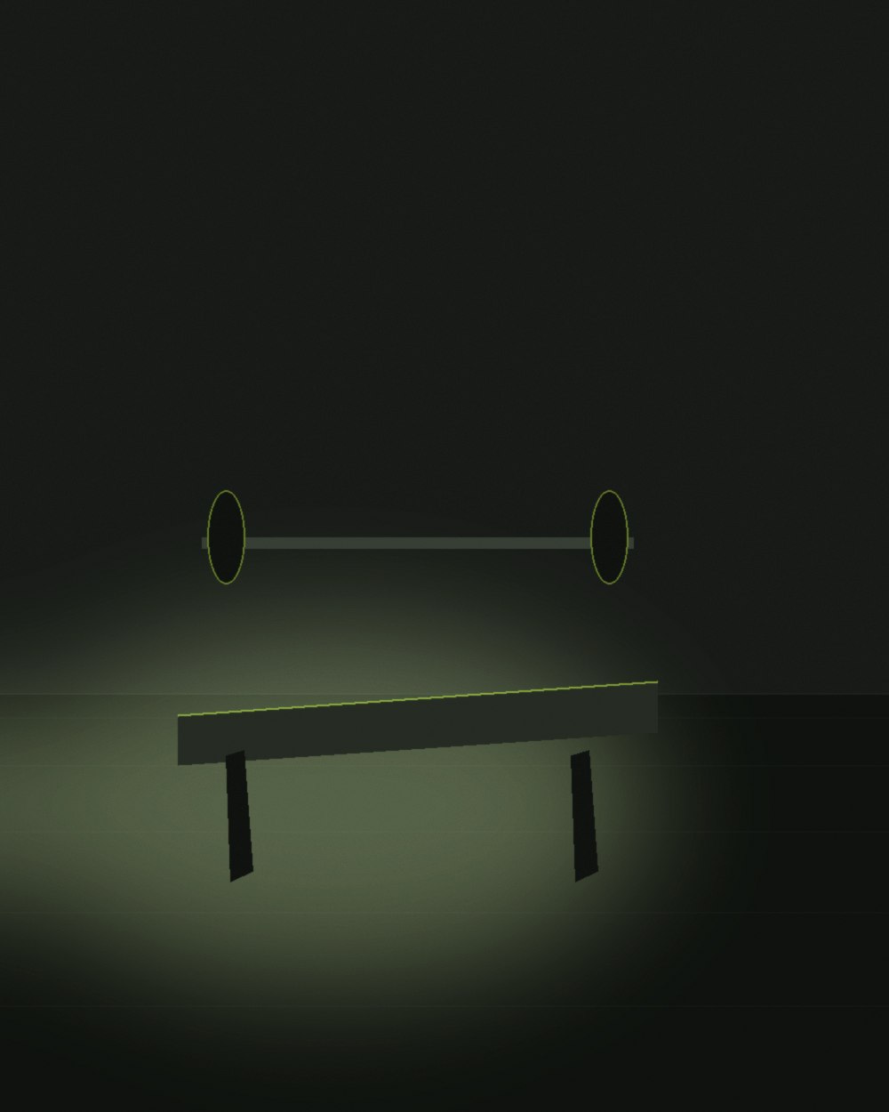 Bench and barbell station